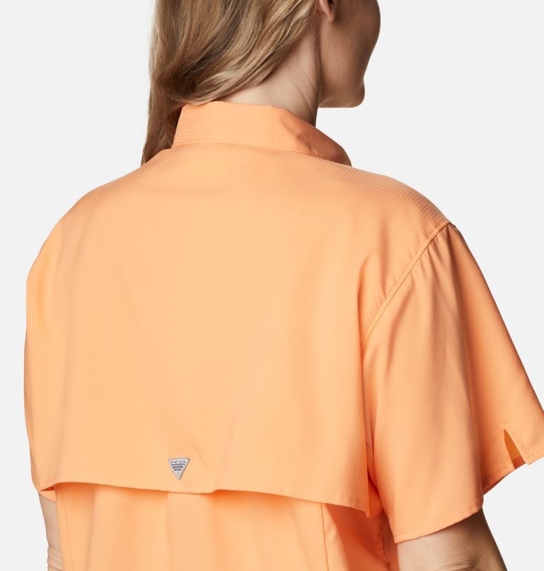 Women's Columbia PFG Tamiami II Short Sleeve Shirts Orange | Plus Size CA-Y1AL6